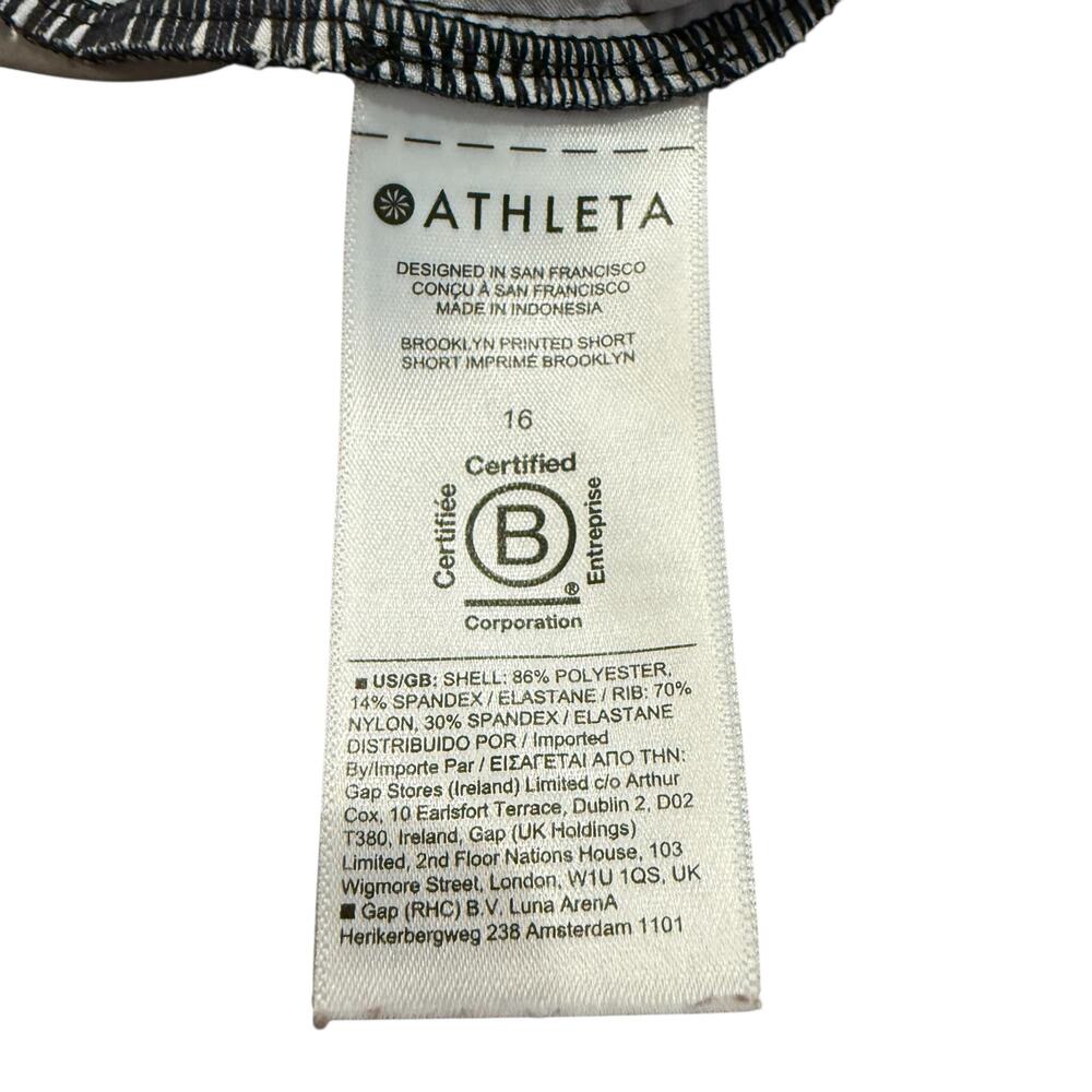 Athleta Womens Brooklyn printed shorts, grey floral, Size 16 - Picture 9 of 9